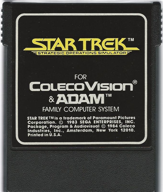 Star Trek: Strategic Operations Simulator box art for Colecovision